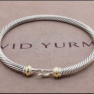 David Yurman 18k gold 4mm buckle bracelet